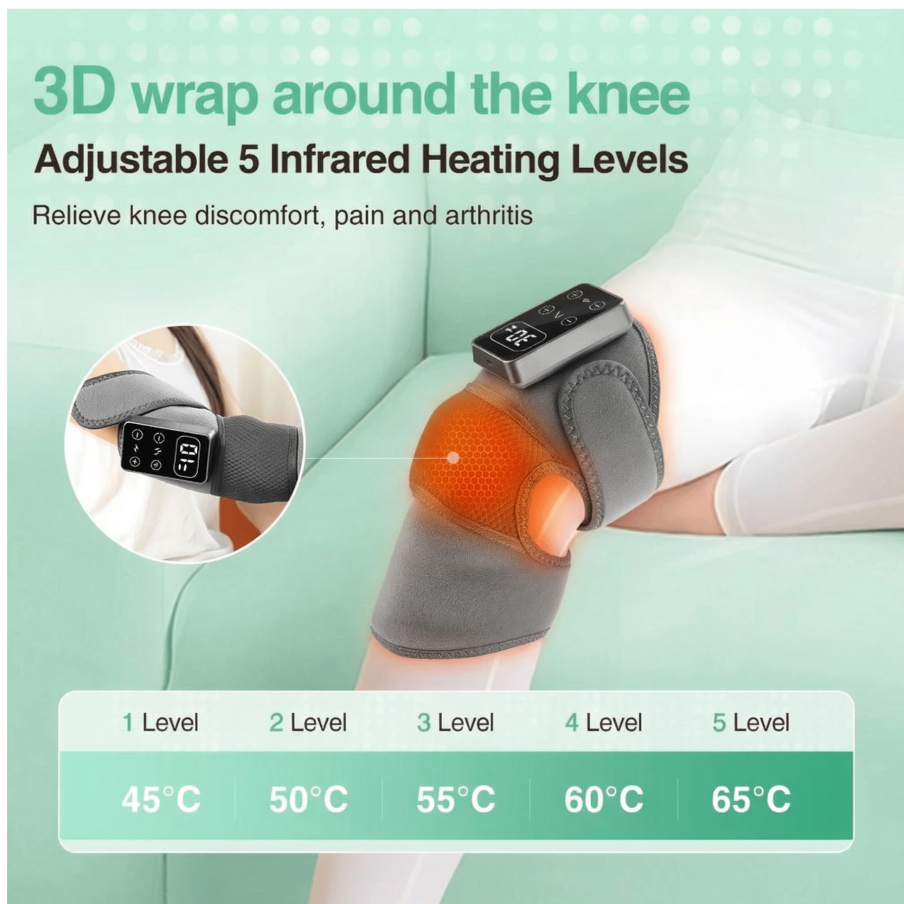 Heated Knee Massager side view