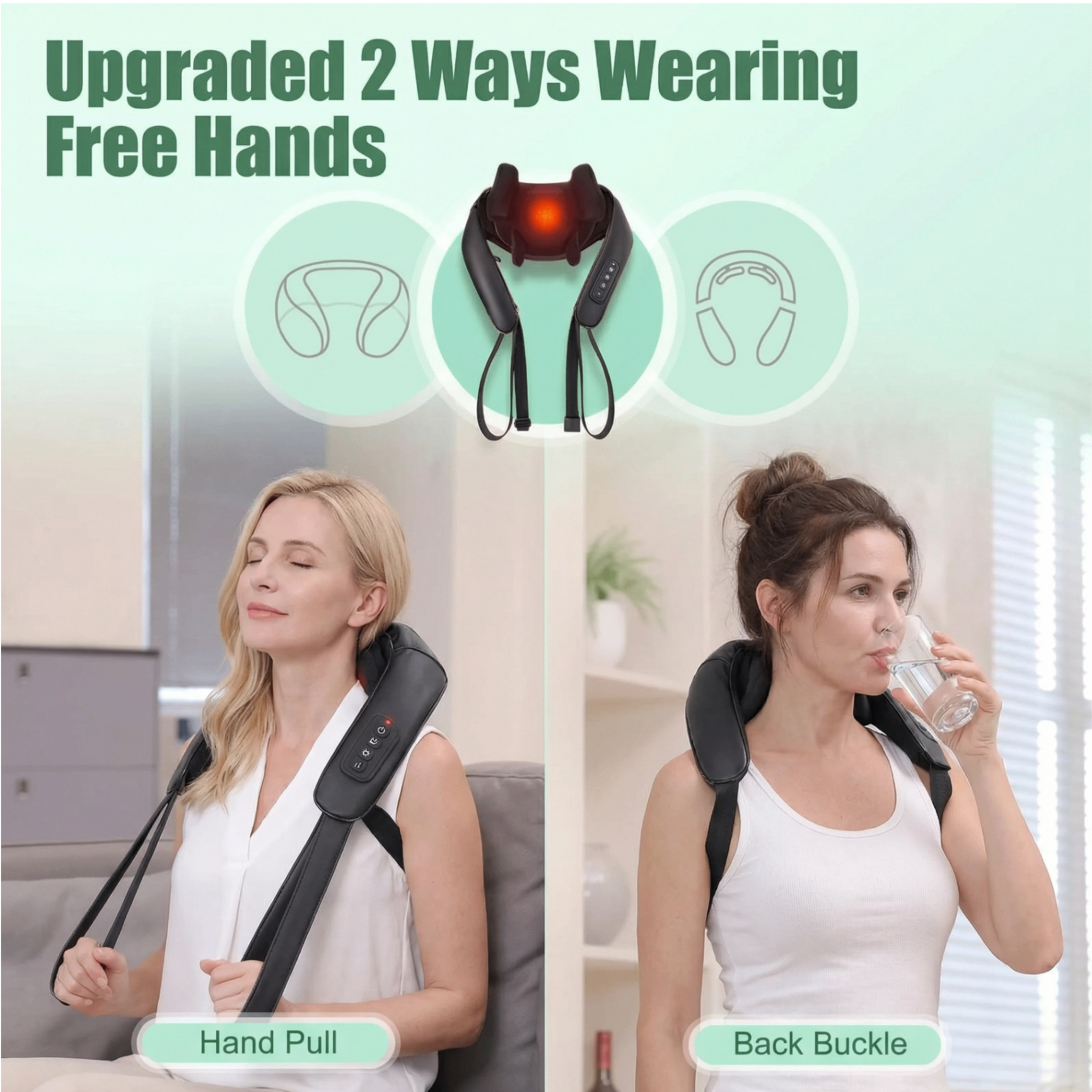 Upgraded 2 ways wearing free hands